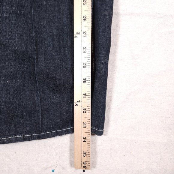 Big Star Blue Jeans Mens 38L Pioneer Boot Distressed Arcuates Stitching USA - Picture 5 of 16